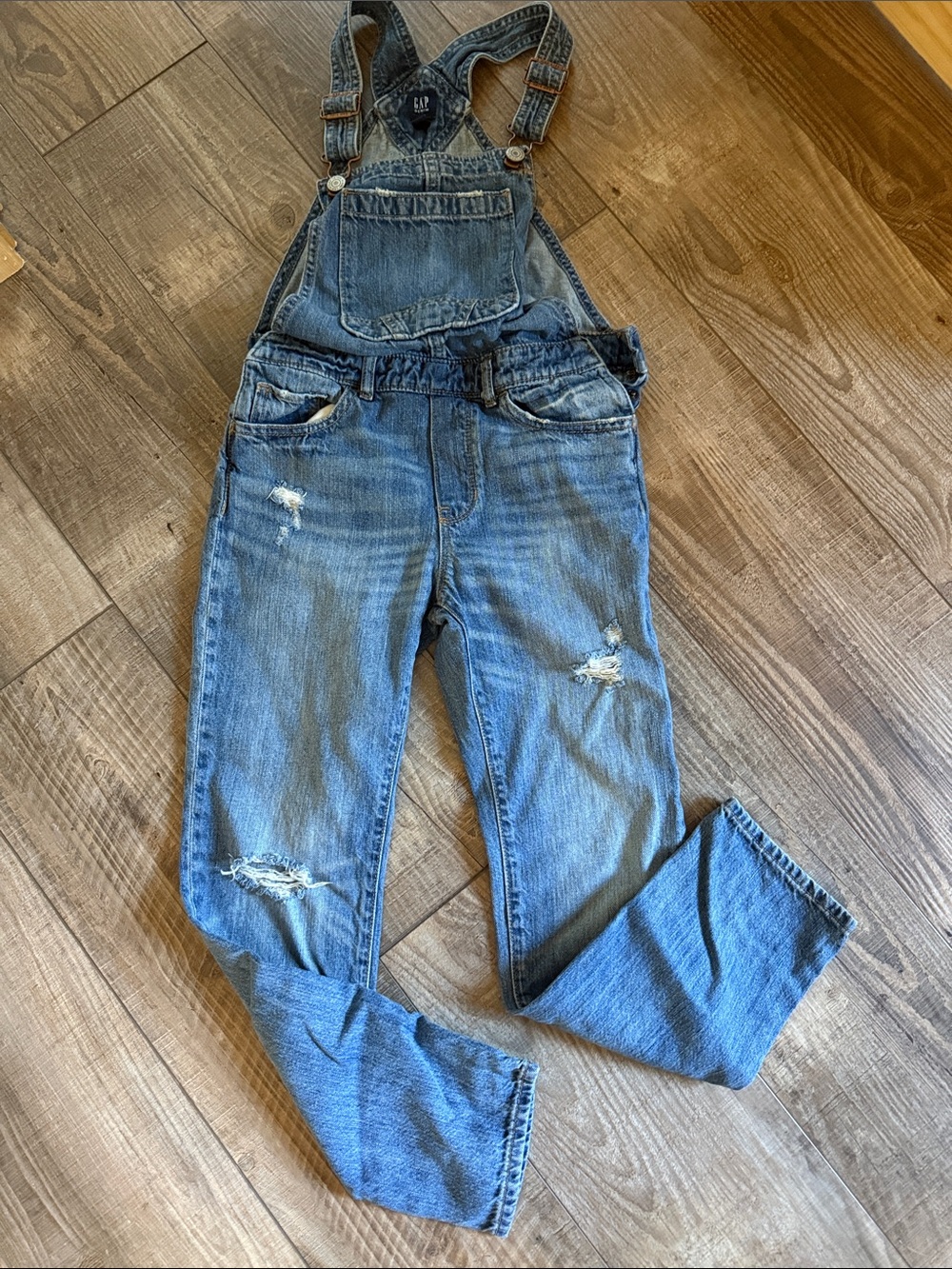 GAP kids - Distressed Bib Jeans